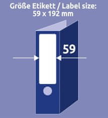 Avery Zweckform etikete za registratorje L6061-100, 192 x 59 mm, 400 etiket/zavitek