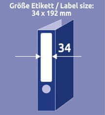 Avery Zweckform etikete za registratorje L6060-100, 192 x 34 mm, 800 etiket/zavitek, A4, za tiskanje