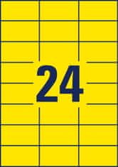 Avery Zweckform zelo odporne etikete L6131-20, 70 x 37 mm, rumene poliestrske etikete, A4, za tiskanje