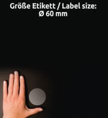 Avery Zweckform transparentne etikete s svetlečim premazom L7787-25, okrogle fi 60 mm