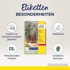 Avery Zweckform transparentne etikete s svetlečim premazom L7780-25, okrogle fi 40 mm, A4, za tiskalnik