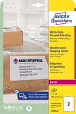 Avery Zweckform vremensko odporne etikete L7996-25, 199.6 x 143.5 mm, 50 etiket/zavitek, A4, za tiskanje 