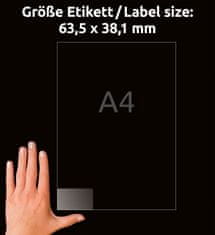 Avery Zweckform transparentne mat etikete L7560-25, 63.5 x 38.1 mm