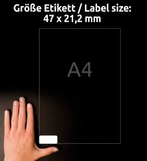 Avery Zweckform izjemno odporne etikete L7911-40, 45.7 x 21.2 mm, bele polietilenske etikete, A4, za tiskanje 