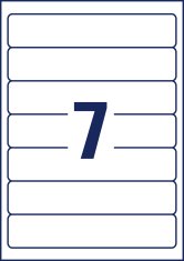 Avery Zweckform reciklirane etikete za registratorje LR4760-10, 192 x 38 mm, naravno bele, A4, za tiskanje