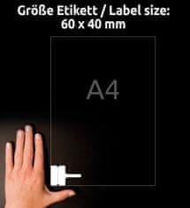 Avery Zweckform etikete za kable L7950-20, 60 x 40 mm, 480 etiket/zavitek, A4, za tiskanje 