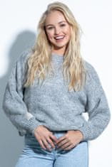 Fobya Klasičen ženski pulover Perirat siva 36-38