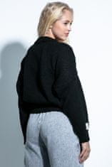 Fobya Klasičen ženski pulover Perirat črna 36-38