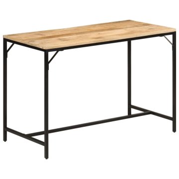 Greatstore Jedilna miza 110x55x75 cm trden robusten mangov les in železo
