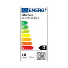 UltraTech LED zunanja dvosmerna svetilka gor/dol IP65 s PIR senzorjem gibanja 18W 1200lm 4000K siva