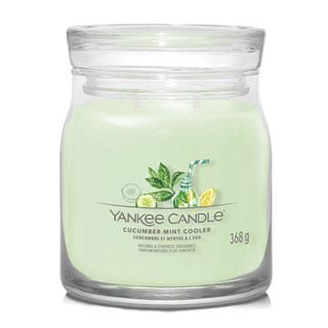 Yankee Candle Svíčka Signature střední, Cucumber Mint Cooler, Okurková limonáda s mátou, 368 g