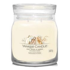 Yankee Candle Svíčka Signature střední, Soft Wool & Amber, Jemná vlna a ambra, 368 g