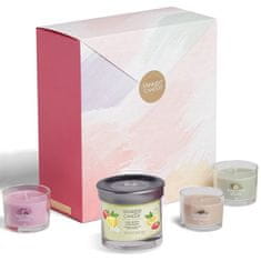 Yankee Candle Svíčky 1x Tumbler, 3x votivní, Art In The Park, Tumbler 1ks, skleněné votivní svíčky 3ks