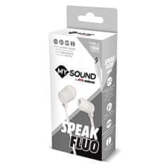 Meliconi Sluchátka , 497412, SPEAK FLUO USB-C White, do uší, mikrofon, Hands-free, 32 Ohm, USB-C