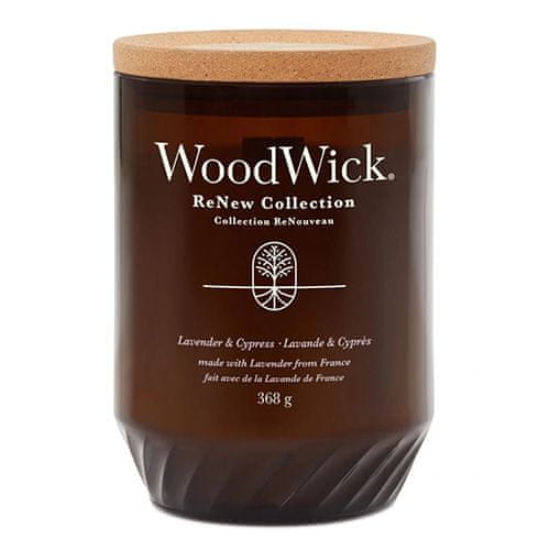 Woodwick Svíčka ReNew velká, Lavender & Cypress, Levandule a cypřiš, 368 g