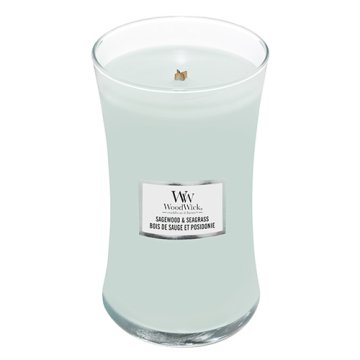 Woodwick Svíčka velká, Sagewood & Seagrass, Šalvějové dřevo a mořská tráva, 609.5 g