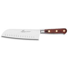 Kuchyňský nůž Lion Sabatier, 834784 Idéal Provencao, Santoku nůž, čepel 18 cm z nerezové oceli, rukojeť pakka dřevo, plně kovaný, mosazné nýty