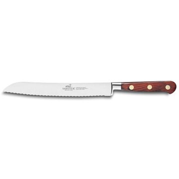 Kuchyňský nůž Lion Sabatier, 813384 Idéal Saveur, nůž na chléba, čepel 20 cm z nerezové oceli, rukojeť pakka dřevo, plně kovaný, mosazné nýty