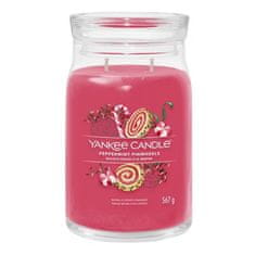 Yankee Candle Svíčka Signature velká, Peppermint Pinwheels, Peprmintové sušenky, 567 g