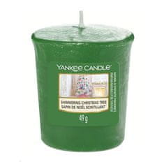 Yankee Candle Svíčka votivní, Shimmering Christmas Tree, Rozzářený vánoční stromeček, 49 g