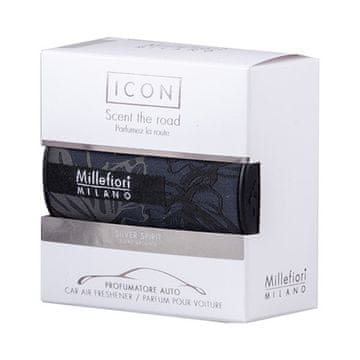Millefiori Milano Vůně do auta Icon Textil, Silver Spirit, Icon, Textil, Stříbrný svit
