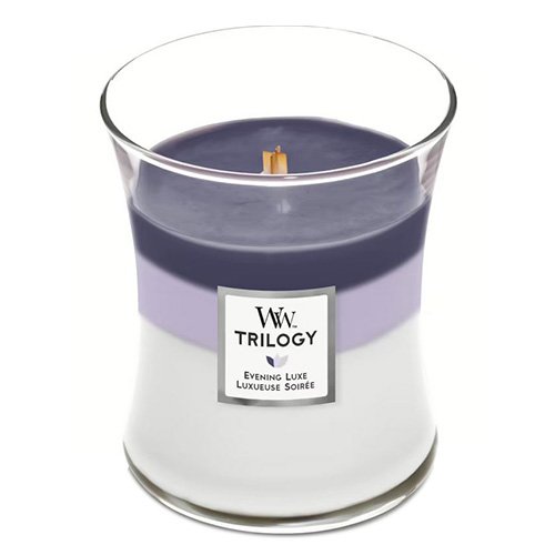 Woodwick Svíčka Trilogy střední, Evening Luxe, Večerní luxus, 275 g
