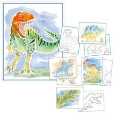 Dino World Omalovánky , S vodovkami a štětcem