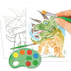 Dino World Omalovánky , S vodovkami a štětcem