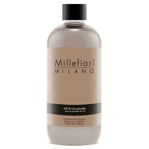 Millefiori Milano Náplň do difuzéru , Silk & Rice Powder, 500, Hedvábí a rýžový prášek, 500 ml