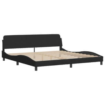 Vidaxl Posteljni okvir Dover črn 200x200 cm žamet