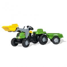 Rolly Toys Rolly Kid pedalni traktor z vedrom in prikolico