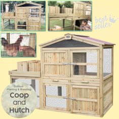 Classic world  EDU Hiša za živali Kletka za piščance + mini gojilnik zelenjave