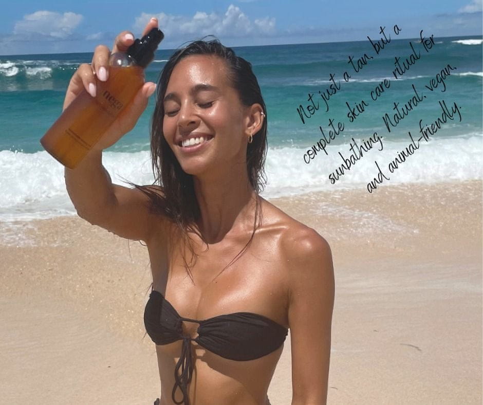 Nega Cosmetics Tan revolution 100% naravni fluid za hitro in naravno porjavitev kože z bronastim sijajem, olje za sončenje, krema za sončenje, olje za telo s prijetnim vonjem, 150ml, Negatan