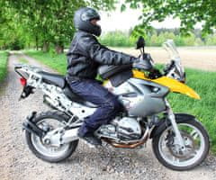 Cappa Racing Moška motoristična jakna SEPANG, usnje/tekstil, črna 4XL