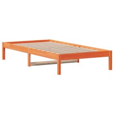 Greatstore Dnevna postelja voščeno rjava 80x200 cm trdna borovina