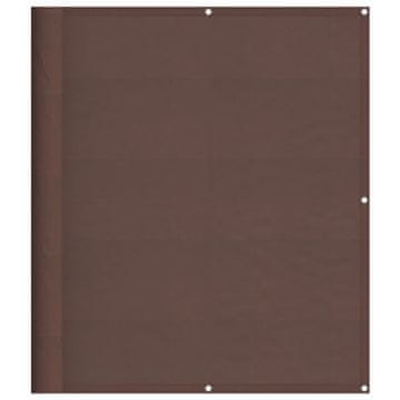 Vidaxl Balkonsko platno rjavo 120x1000 cm 100 % poliestrski oxford