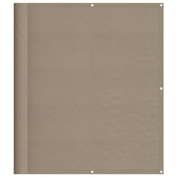 Vidaxl Balkonsko platno taupe 120x700 cm 100 % poliestrski oxford