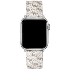 Guess Usnjen pašček za Apple Watch (38 - 41 mm) - bel CS2009S1