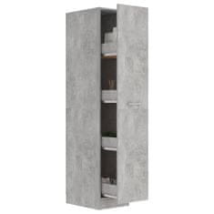 Vidaxl Lekarniška omara betonsko siva 30x42,5x150 cm iverna plošča