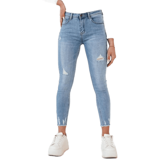 Dstreet Ženske hlače iz džinsa AMBEL modre barve uy1985