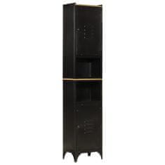 Greatstore Kopalniška omarica 40x27x180 cm železo in trden mangov les