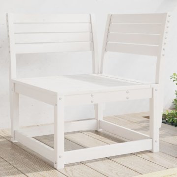 Greatstore Kotni vrtni kavč bel 73x73x78 cm trdna borovina