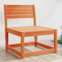 Greatstore Vrtni kavč voščeno rjava trdna borovina