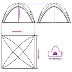 Greatstore Vrtni šotor moder 360x360x219 cm 190T taft