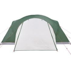 Greatstore Šotor za kampiranje za 8 oseb zelen 360x430x195 cm 190T taft