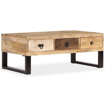 Vidaxl Klubska mizica s 3 predali 90x50x35 cm