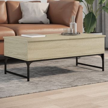 shumee Klubska mizica sonoma hrast 100x50x40 cm inženirski les