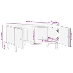shumee Klubska mizica 80x50x40 cm trden mangov les