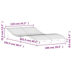 Greatstore Ležalnik 205x110x31,5 cm trden les douglas