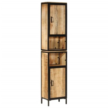 Greatstore Kopalniška omarica 40x27x180 cm železo in trden mangov les
